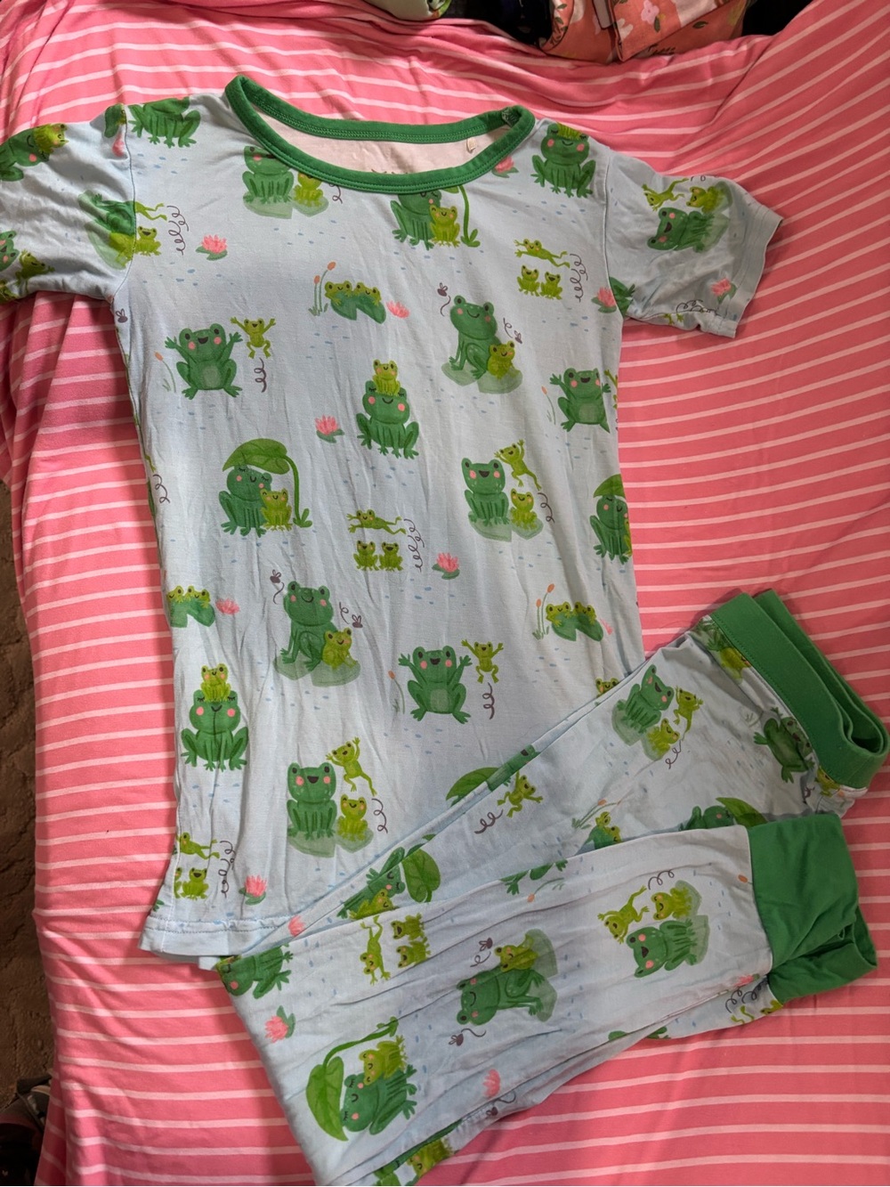 Little Sleepies Frog Print Pajama Set